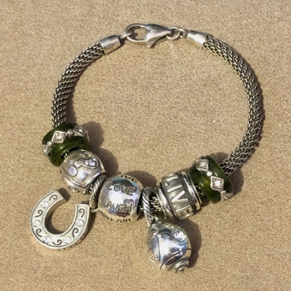 🆕 Brighton Alpha Question Mark (?) bead Retired Silver with crystals NWOT - Picture 4 of 5
